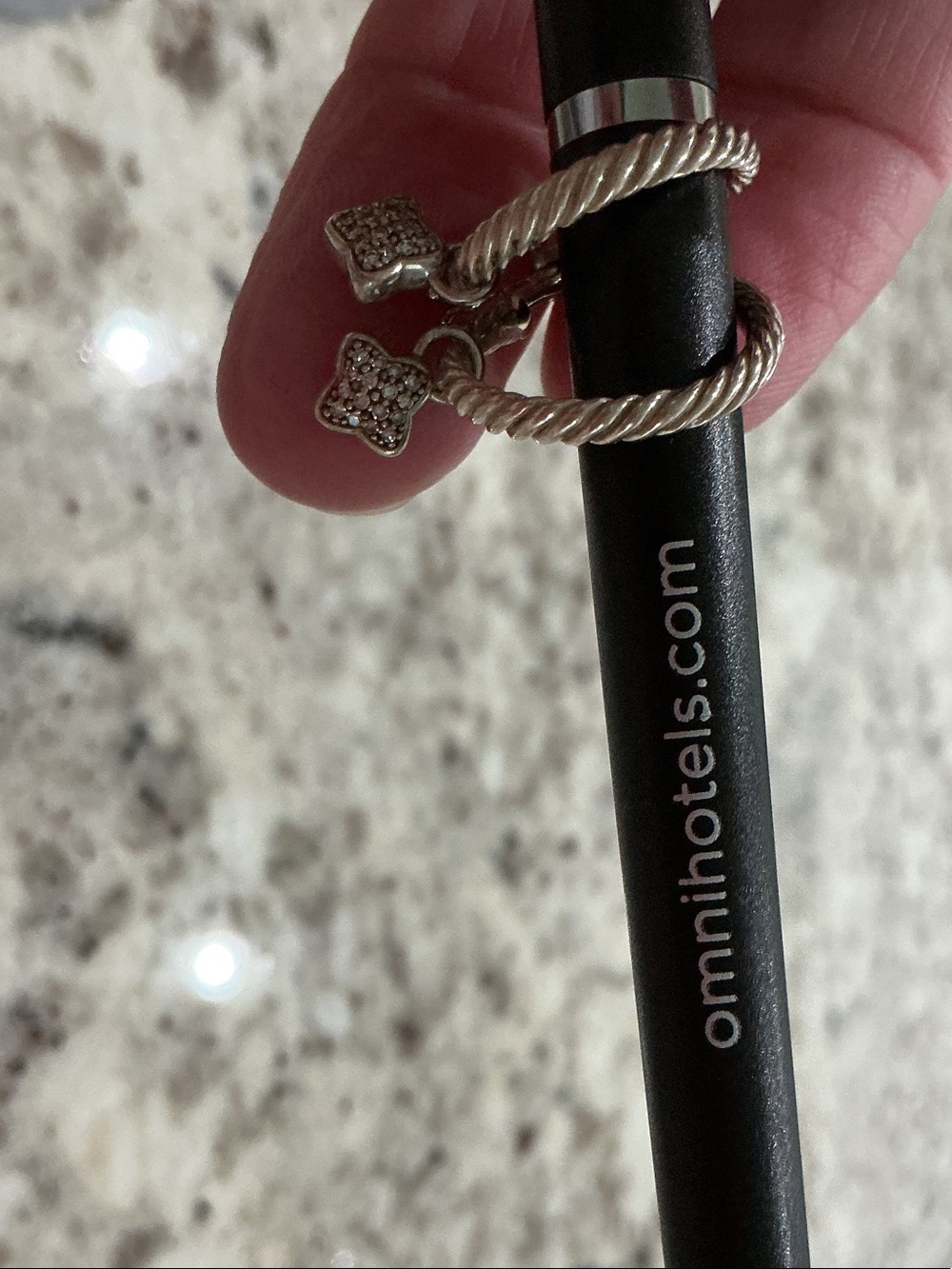 David Yurman Silver Twisted Cable Earrings with Pave Star Charms